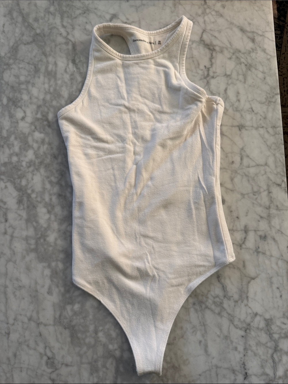 Abercrombie & Fitch white Racerback tank One-Piece Bodysuit XS
